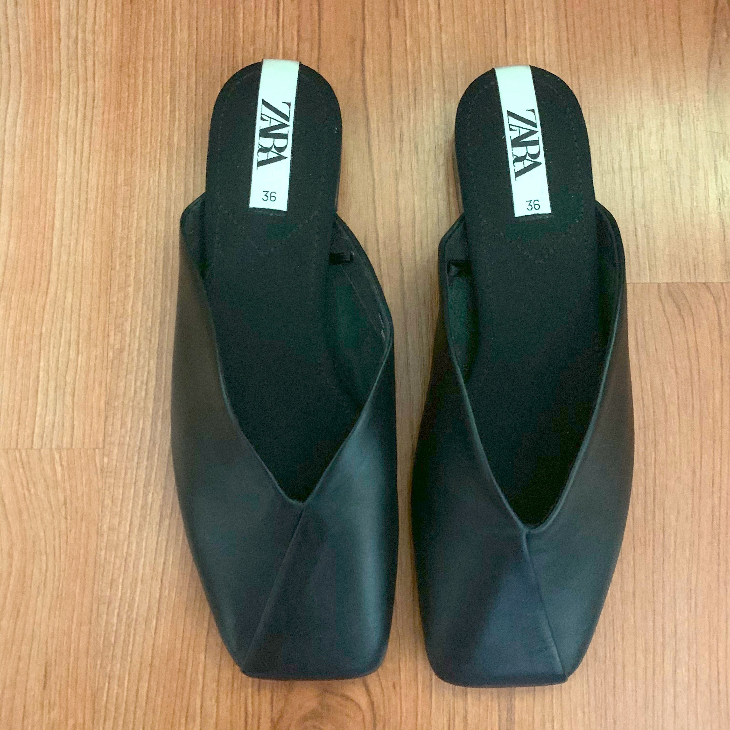 zara leather mules