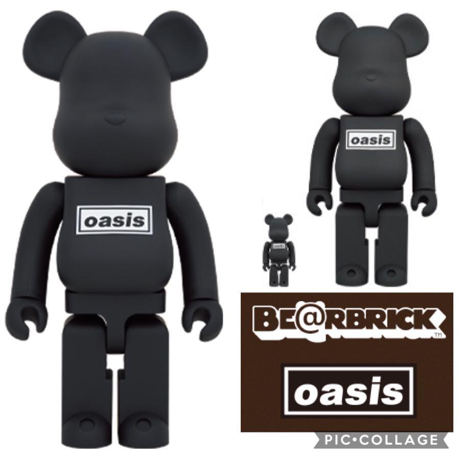 預訂20年12月】綠洲合唱團Oasis Black Rubber Coating BE@RBRICK 100%+