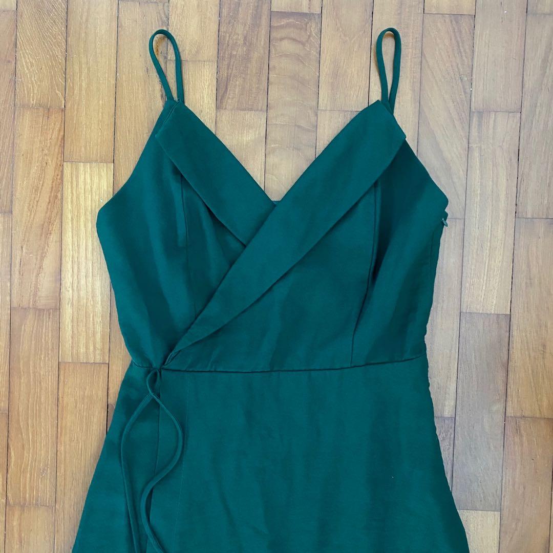 green maxi dress