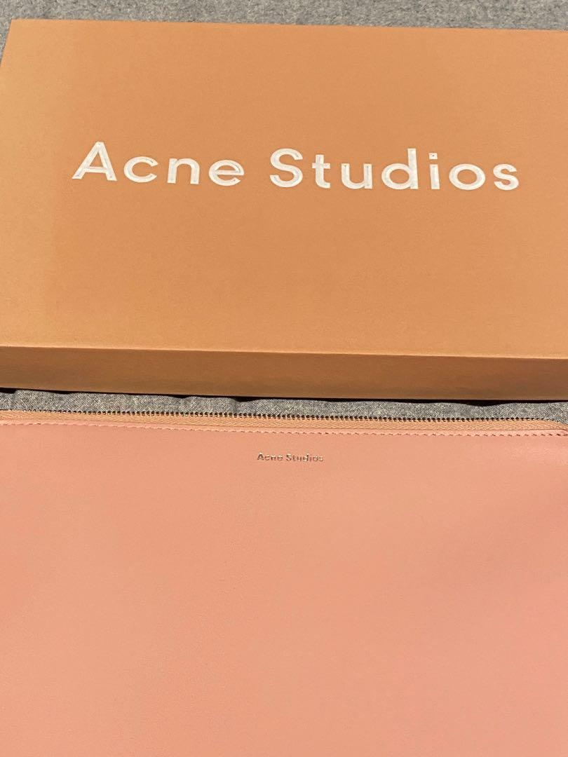 Acne studios malachite pink clutch pouch
