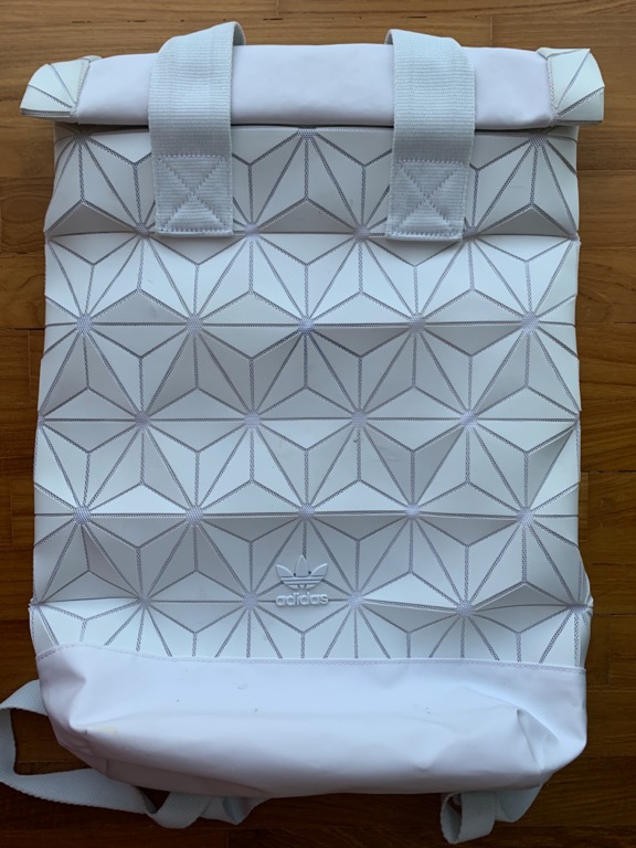 Adidas White Issey Miyazaki Mash Backpack, Women's Fashion, Bags & Wallets, on Carousell