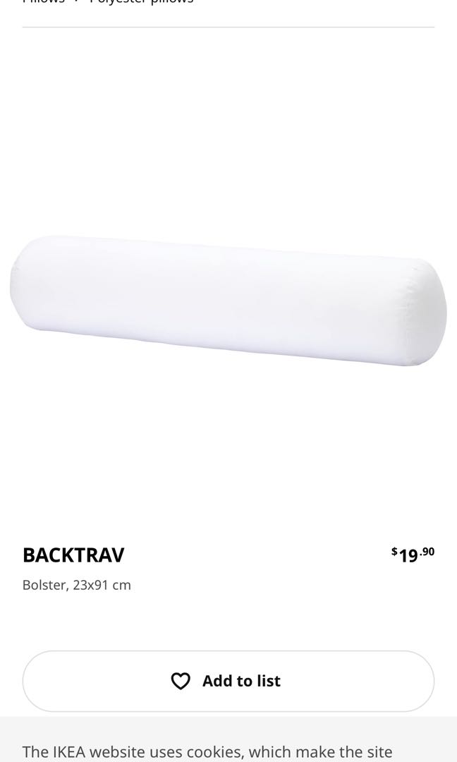 Bolster ikea backtrav, Babies & Kids, Baby Nursery & Kids Furniture