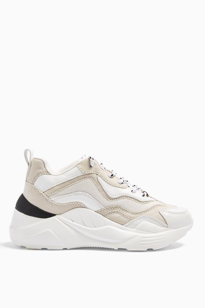 white chunky trainers topshop