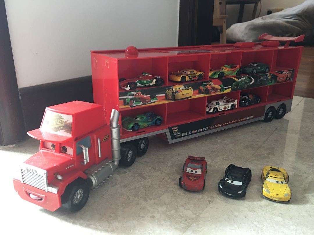 Cars 2 Mack truck with 10 cars Hobbies Toys Toys Games on