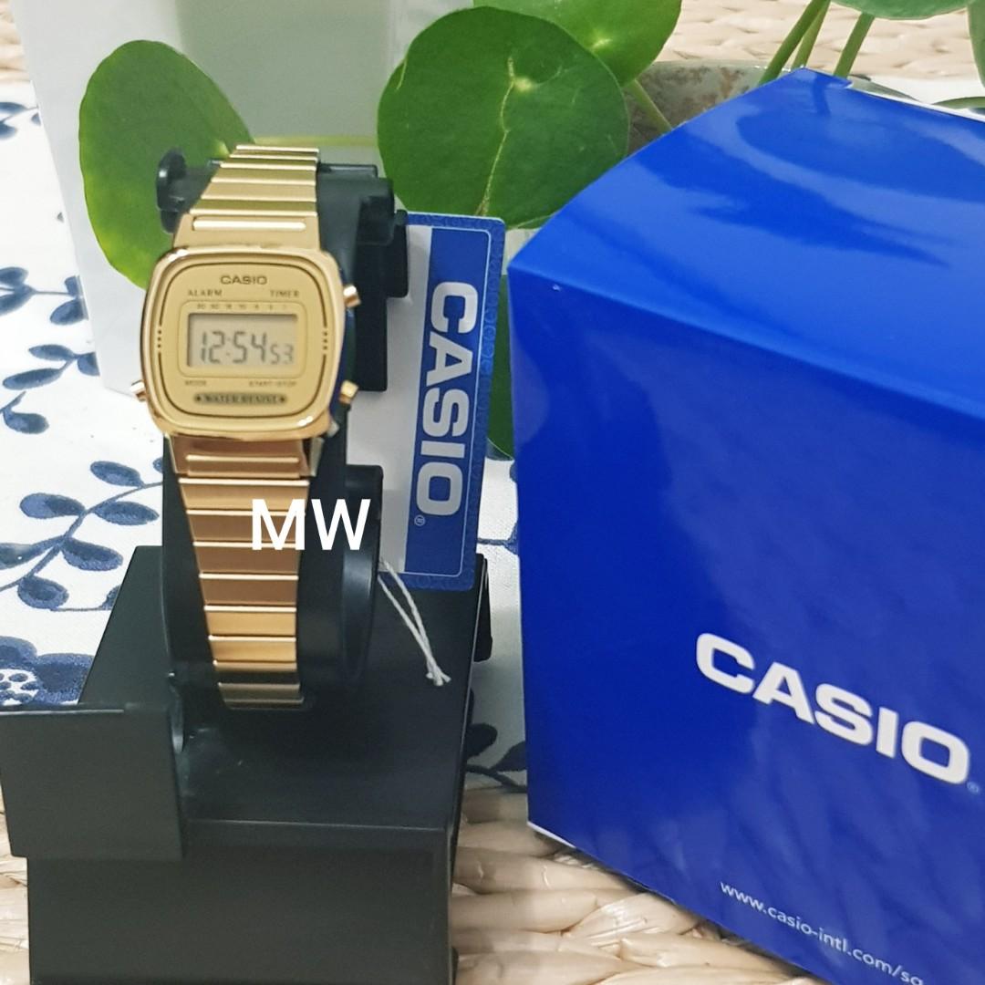 Casio Digital gold tone la670wga 9d ladies Watch Women s Fashion