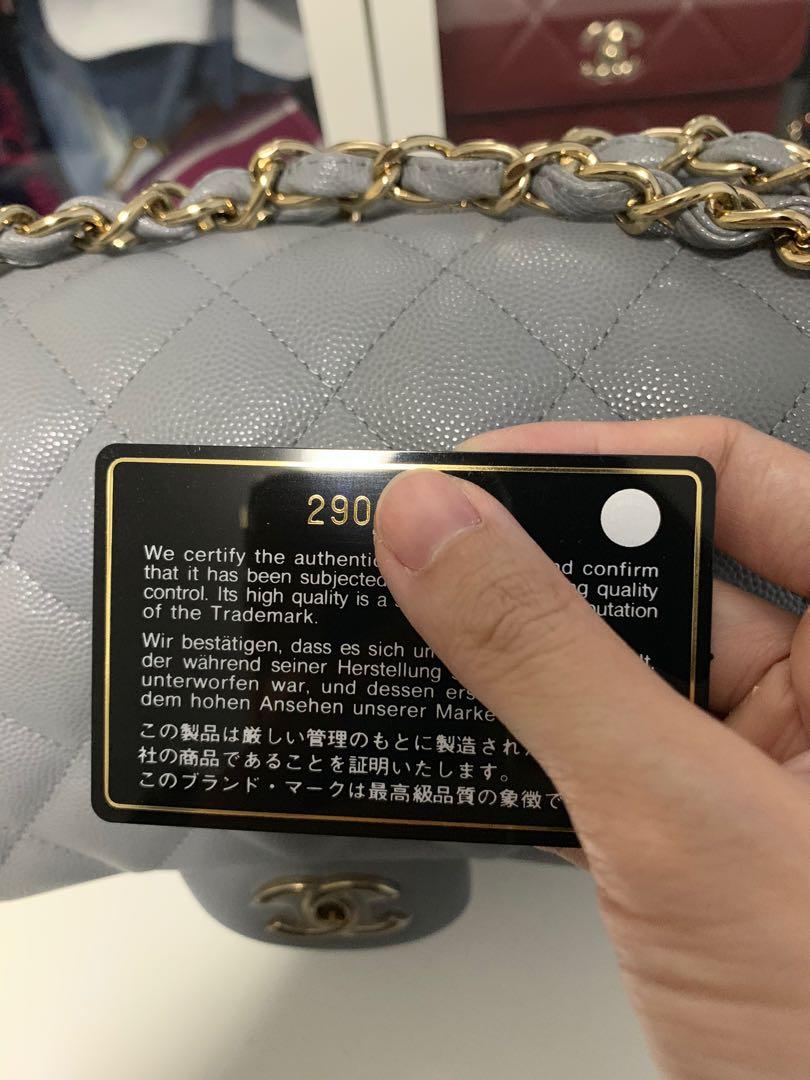 Chanel 20C grey jumbo caviar flap bag, Luxury, Bags & Wallets on Carousell