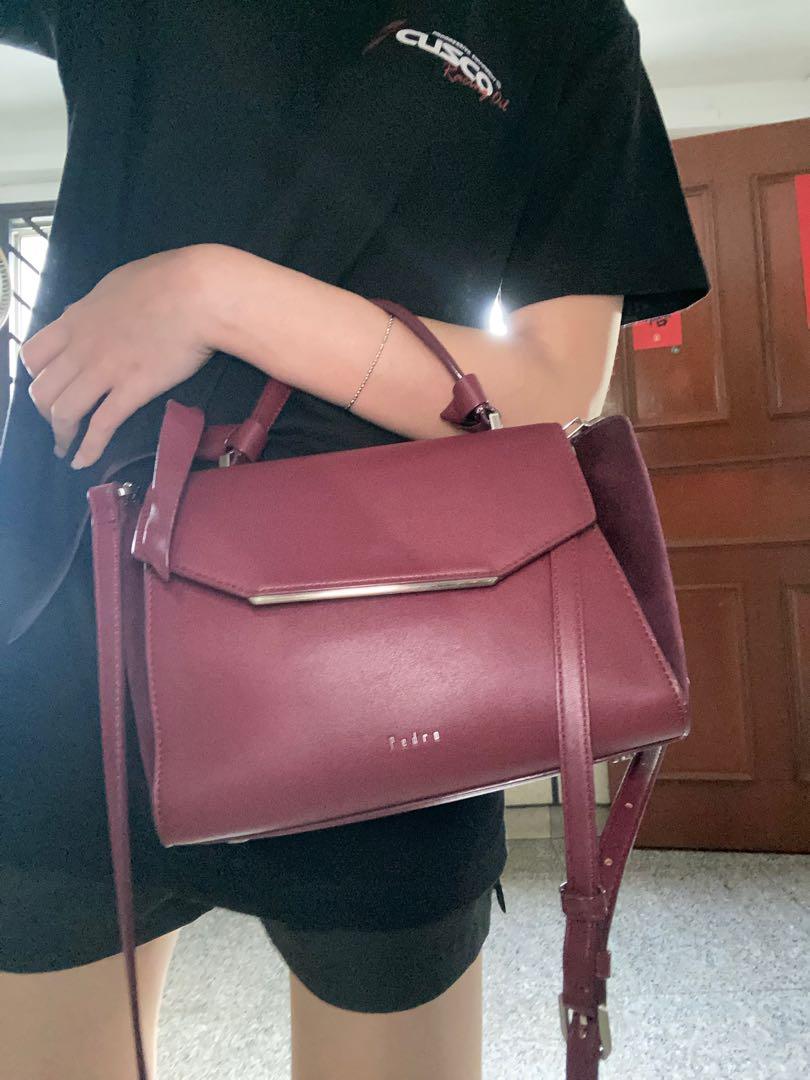 Pedro trapeze suede handbag clearance