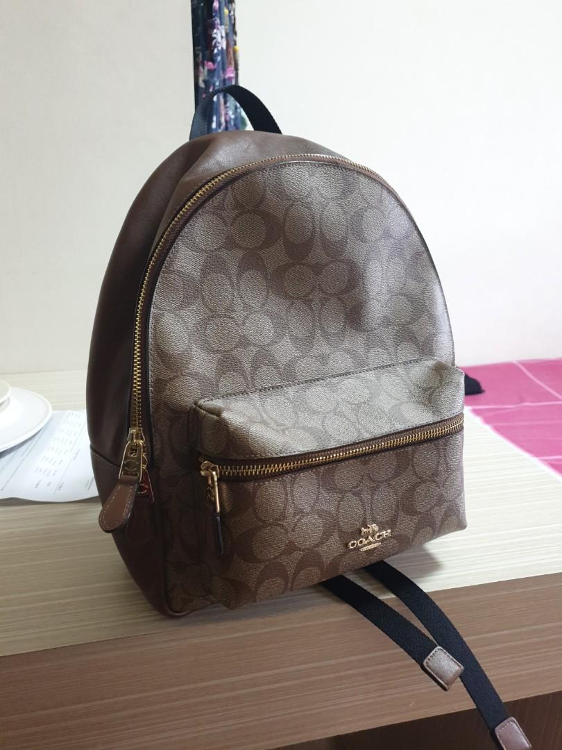 coach mini charlie backpack size