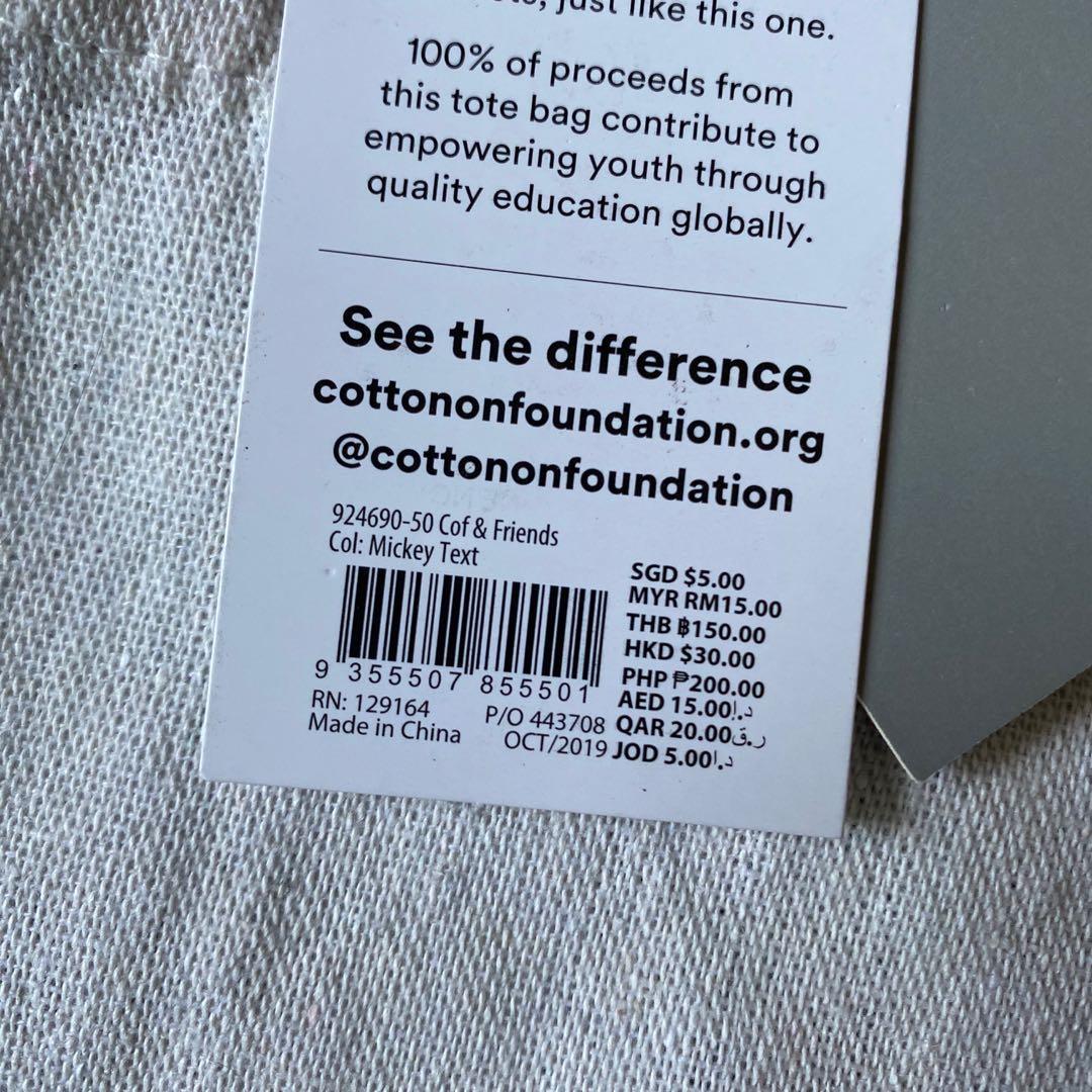 Cotton On x Disney Tokyo Mickey Mouse Totebag, Fesyen Wanita, Tas