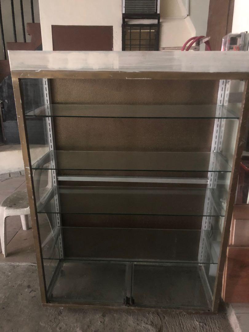 Display Aluminum Shelves Cabinet (Category: Shelves, Cabinets & Racks) located in Mandaluyong City. Submitted by KanamiFinds (Listing ID 1032061195, Image 2). Description: Display cabinet. Made of glass and aluminum Pick up only With very minimal issues. Negotiable Mandaluyong Area .
