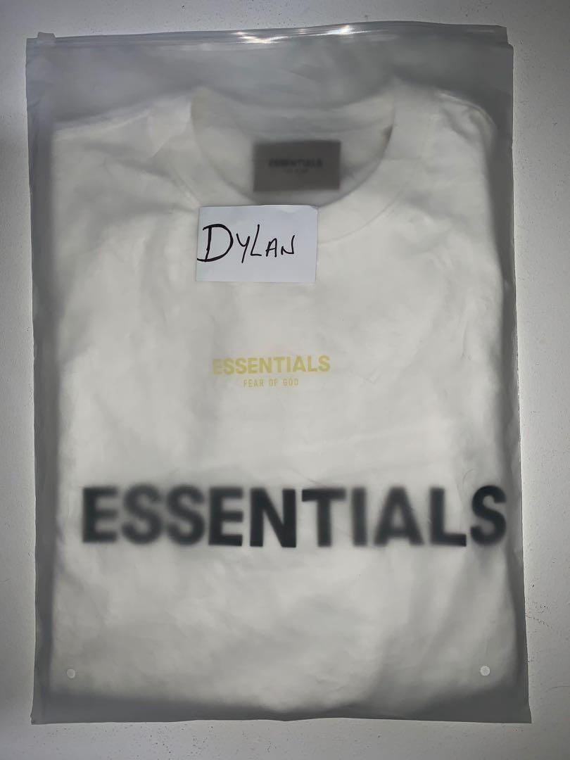 Fear of God Essentials White Tee, Men's Fashion, Tops & Sets, Tshirts ...