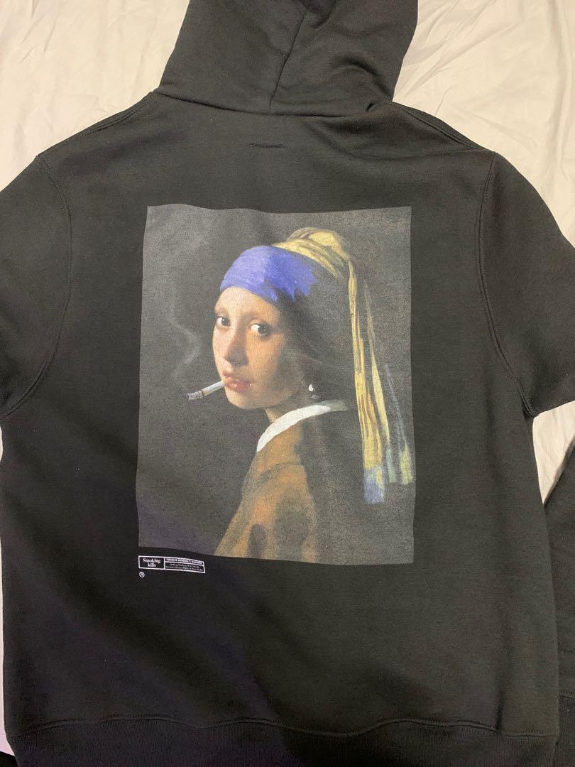 Fr2 Smoking Kills Woman Portrait Hoodie Size L Men S Fashion Tops Sets Tshirts Polo Shirts On Carousell