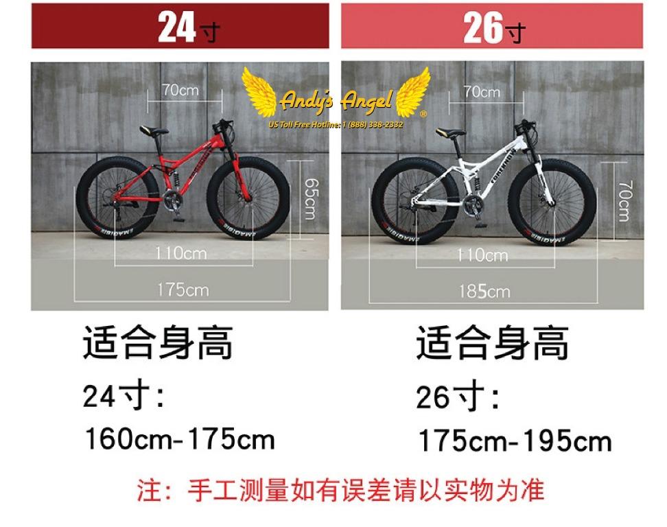 Full suspension fat tire bmx road speed 20