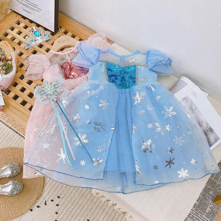 good quality Elsa princess dress girl party dress Frozen dress