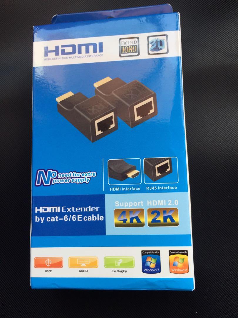 HDMI Extender by Cat6/6E cable, Computers & Tech, Parts & Accessories