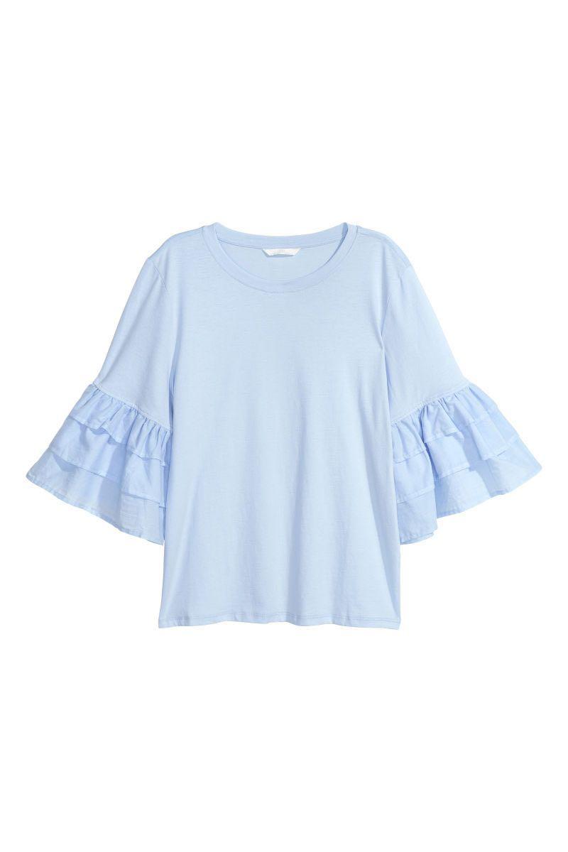 h&m ruffle sleeve top
