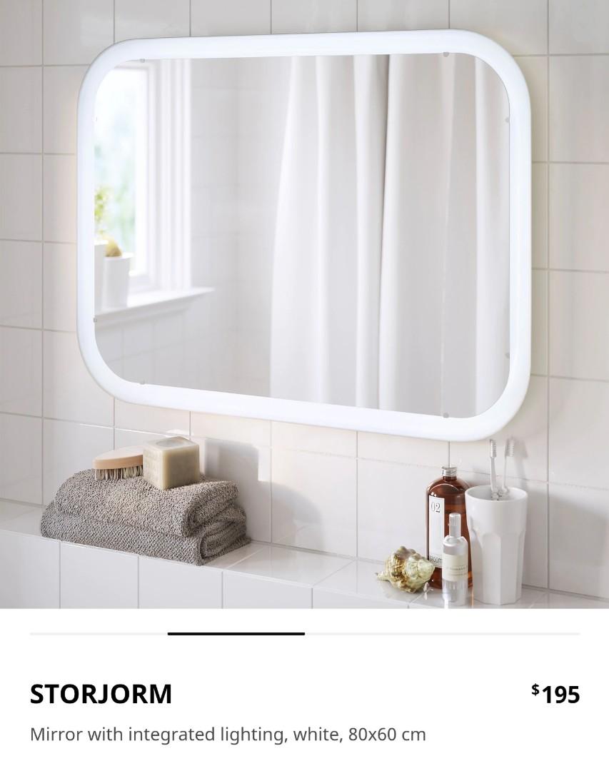 Ikea Wall Mirror With Integrated Light Storjorm 100 New Never Used Original Pricr 195 Furniture Others On Carousell