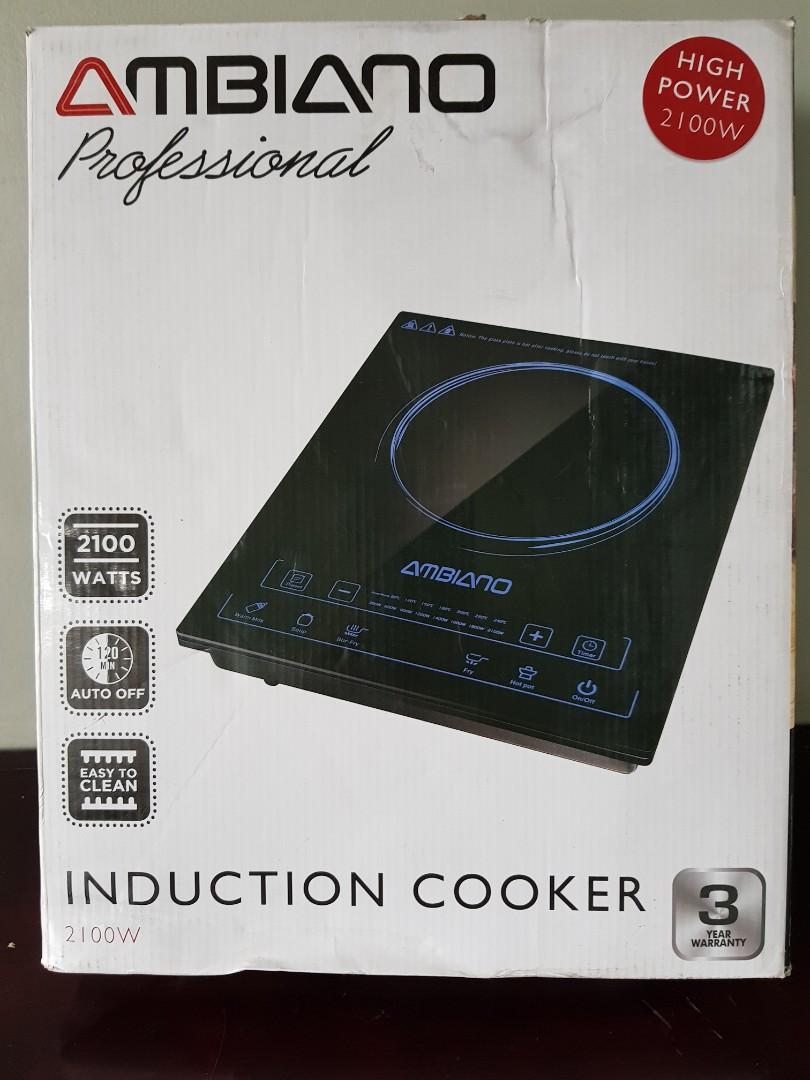 Induction Cooker (Category: Cookers) located in Manila. Submitted by markanthony.bernales (Listing ID 1031986020, Image 1). Description: - Brand: Ambiano - Suitable for pots from 12cm to 26cm diameter - 24-hour pre-set timer - Easy to read LED display - High power - 2100W - With 5 cooking functions - With sensor touch controls - With 8 temperature settings: 60-240 degree Celcius - With cooking pot recognition to identify unsuitable pots - With ov