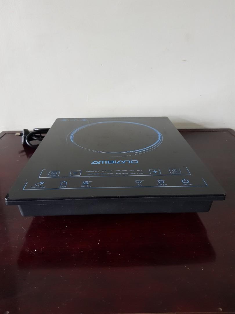 Induction Cooker (Category: Cookers) located in Manila. Submitted by markanthony.bernales (Listing ID 1031986020, Image 3). Description: - Brand: Ambiano - Suitable for pots from 12cm to 26cm diameter - 24-hour pre-set timer - Easy to read LED display - High power - 2100W - With 5 cooking functions - With sensor touch controls - With 8 temperature settings: 60-240 degree Celcius - With cooking pot recognition to identify unsuitable pots - With ov