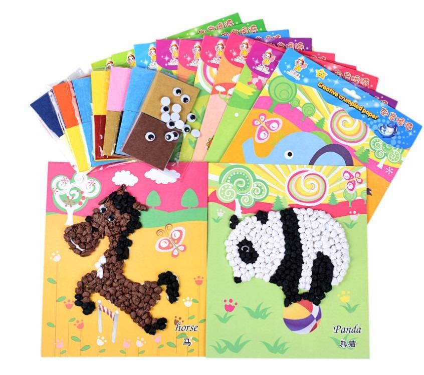 Kids Education Crumpled Paper Art Design Craft Handmade Craft On Carousell Black and white template for overlay artwork. carousell