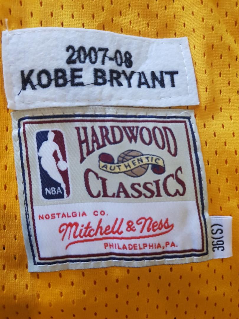 Men's Los Angeles Lakers Kobe Bryant Mitchell & Ness Purple 2007-08  Hardwood Classics 60th Season Authentic Jersey