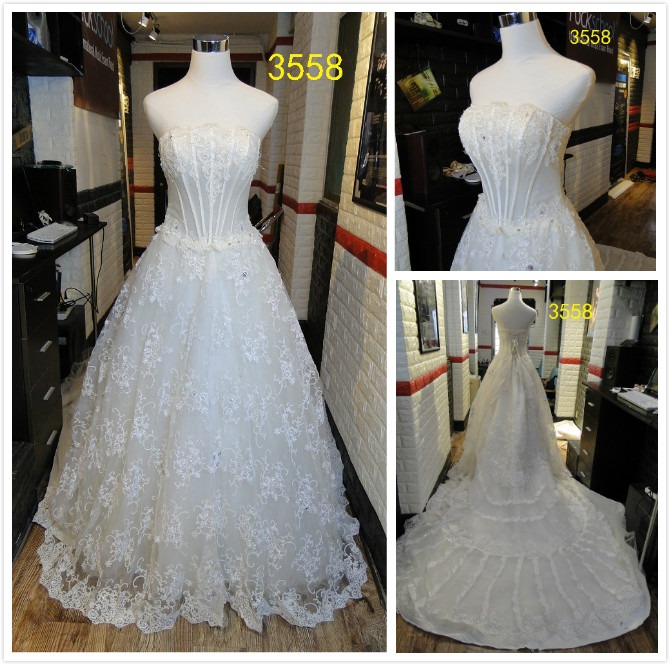 long tail wedding gown