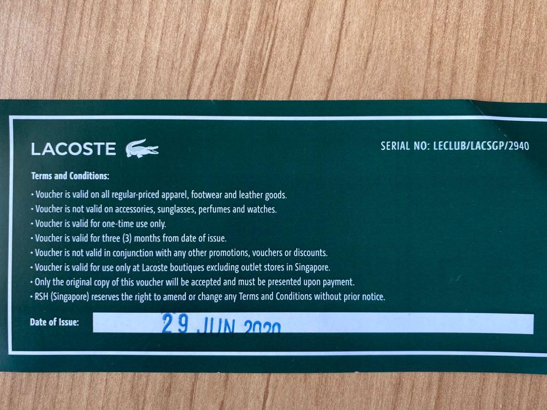 Lacoste voucher cheap