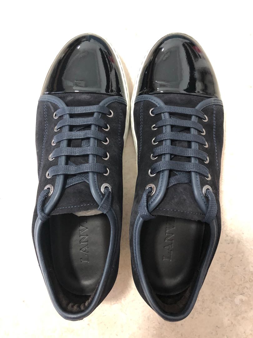 Lanvin patent clearance cap toe sneakers