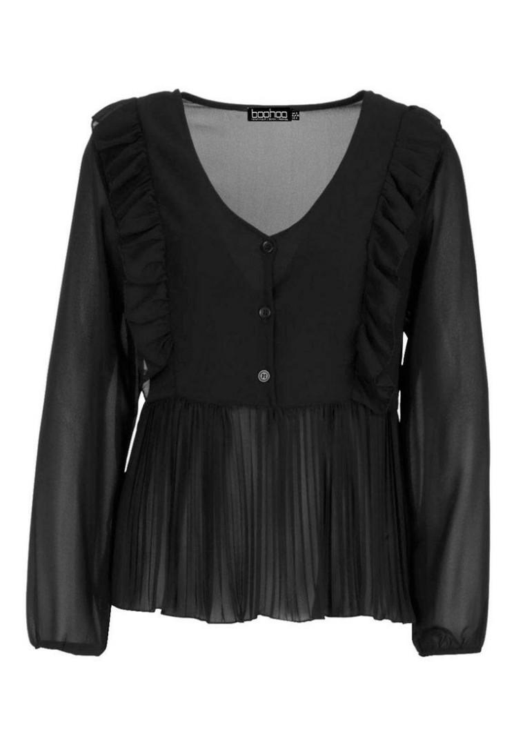 ruffle blouse long sleeve