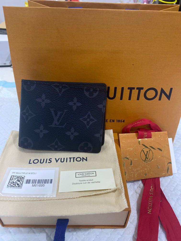 LOUIS VUITTON M61695 MULTIPLE WALLET MONOGRAM ECLIPSE WALLET, Luxury, Bags  & Wallets on Carousell