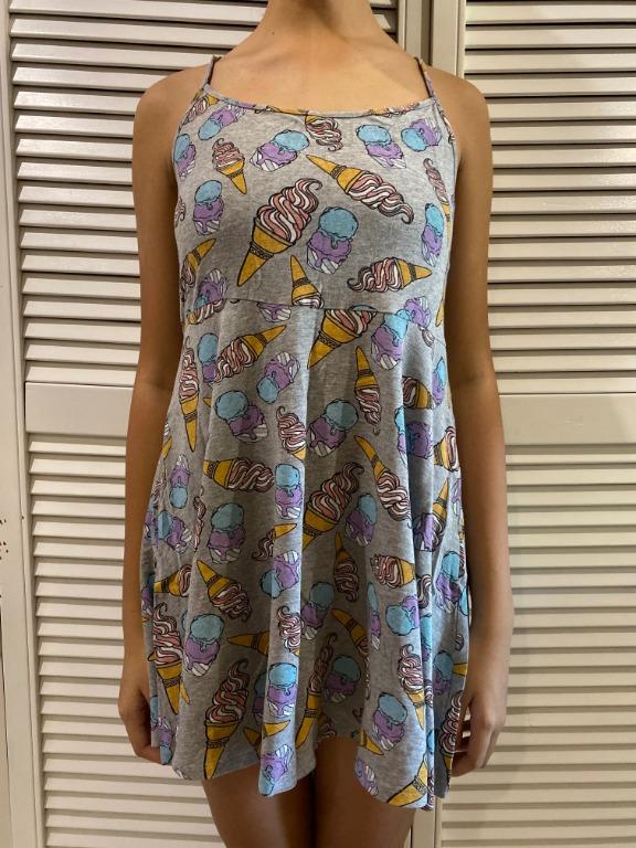 Mini Dress H M Ice Cream Fesyen Wanita Pakaian Wanita Gaun