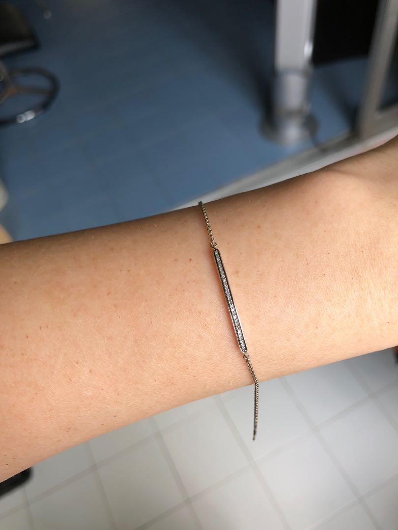 Monica Vinader skinny short bar bracelet