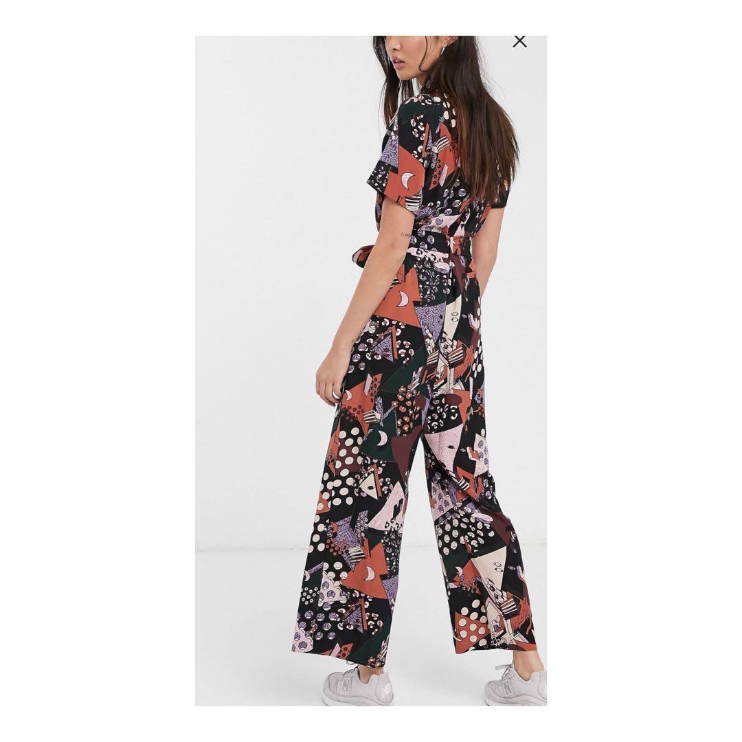 Monki Abstract print jumpsuit