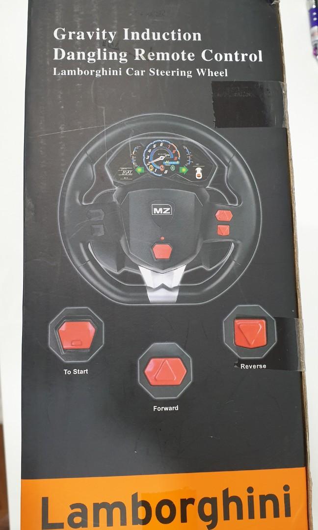 Gravity induction dangling remote control lamborghini car top steering wheel