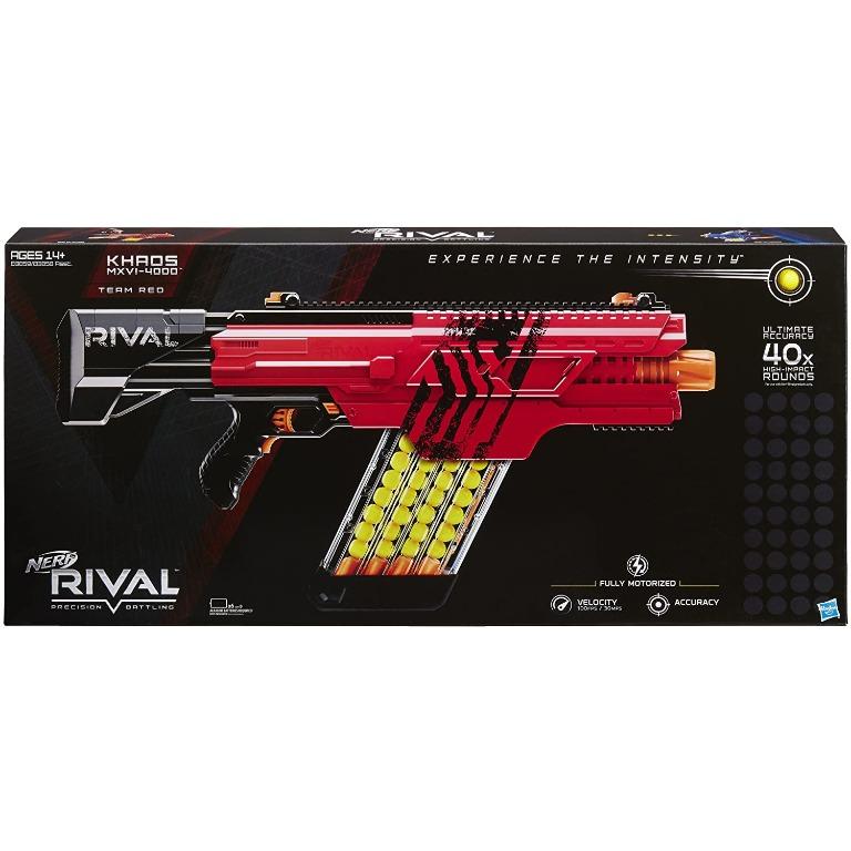 Nerf Rival Khaos MXVI-4000 Blaster (Red) + Nerf Rival 40-Round Magazine ...
