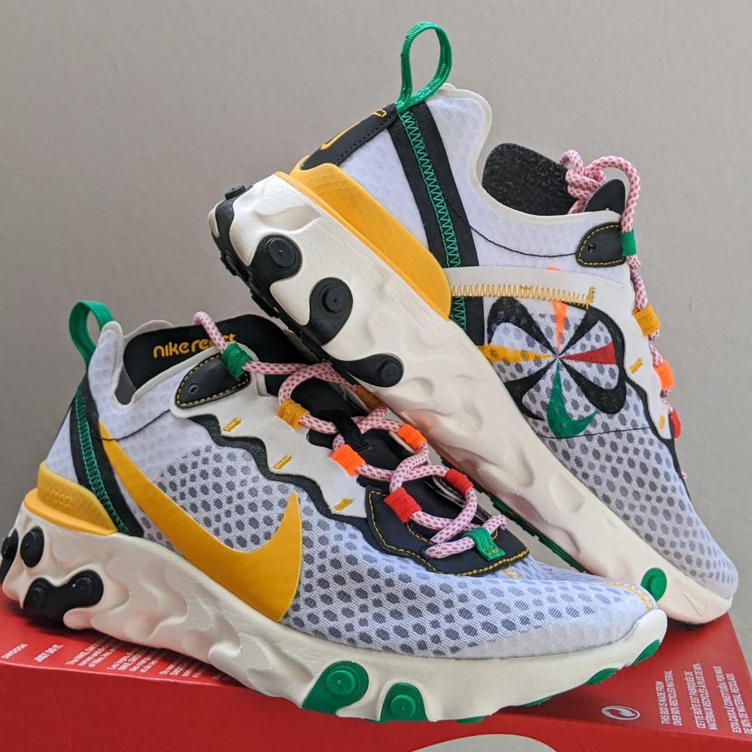 Nike React Element 55 sunburst shoes Men s Fashion Footwear Sneakers on Carousell