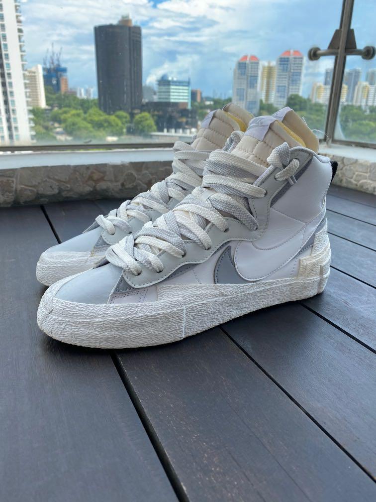 SACAI × NIKE BLAZER MID WHITE WOLF GREY サカイ × ナイキ ブレーザー ...