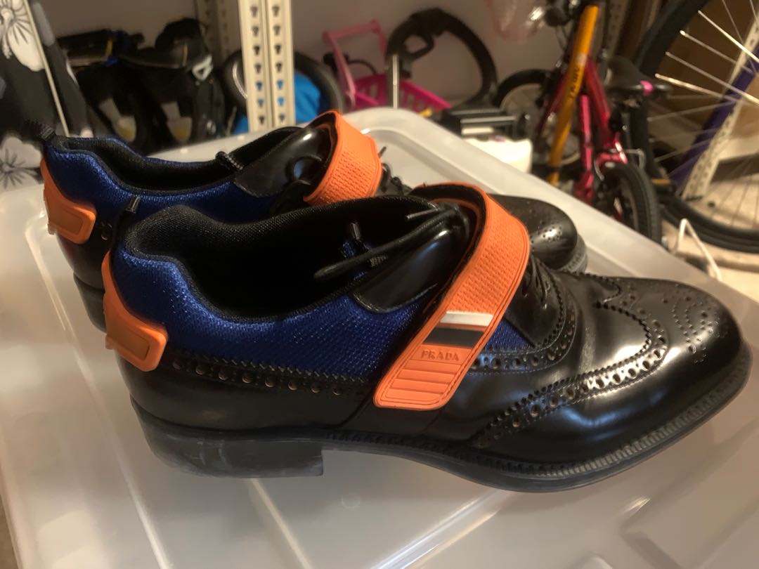 Orange prada shoes hotsell