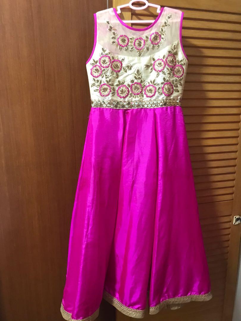 Diwali Party Dress Pretty In Pink Indian Style Dress Babies Kids Girls Apparel 8 To 12 Years On Carousell