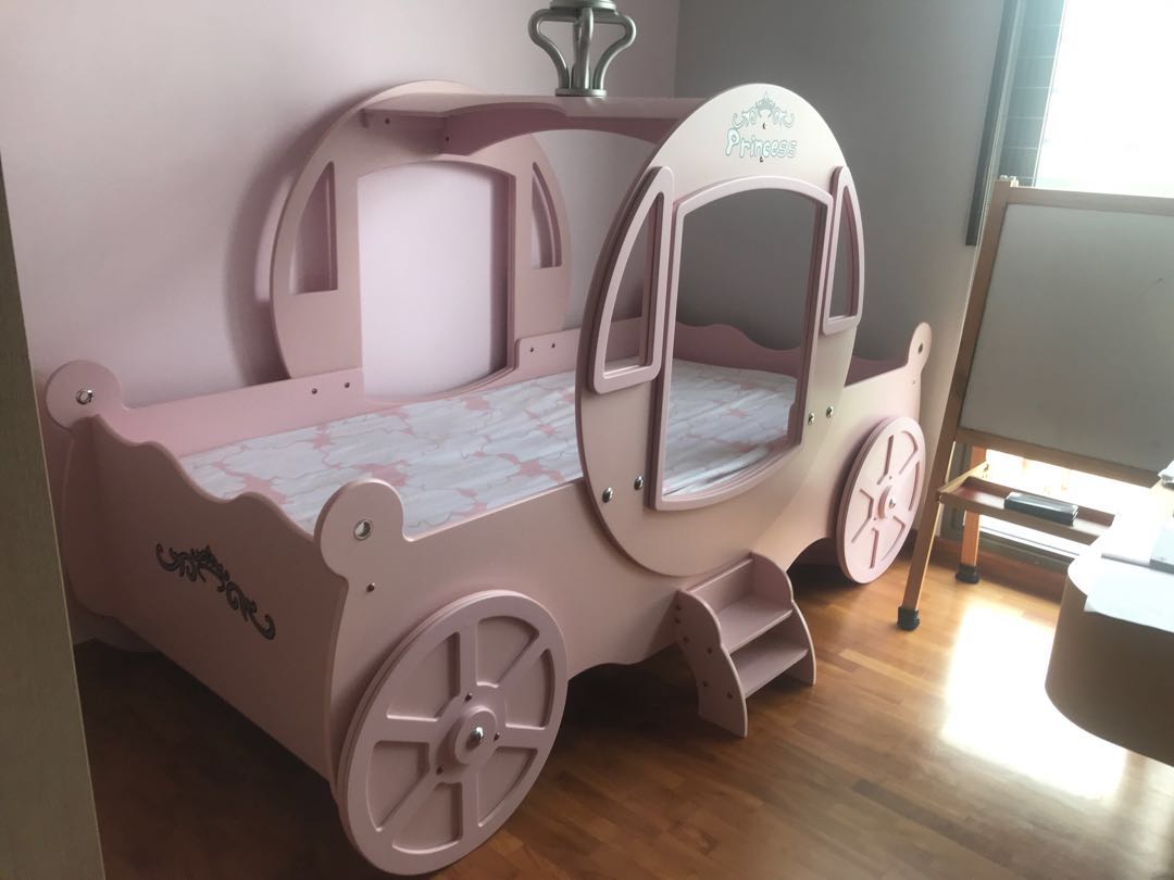 Princess carriage bed, Furniture, Beds & Mattresses on Carousell