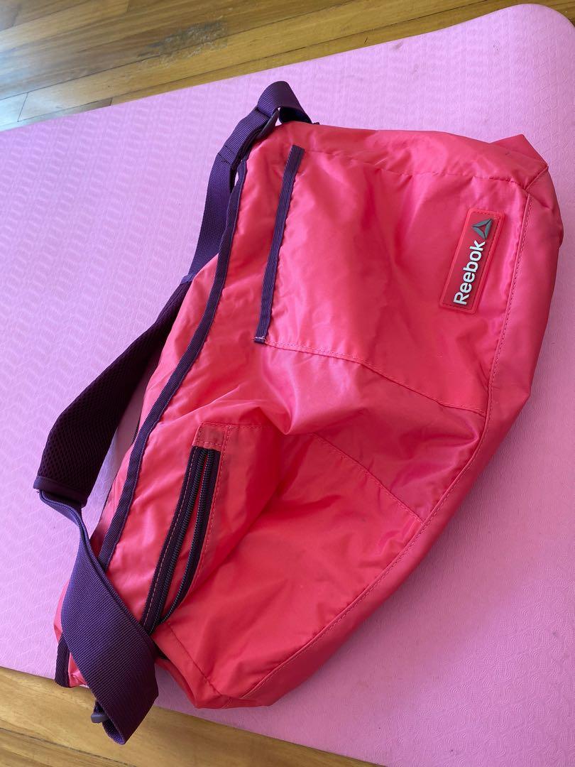 reebok gym bag pink