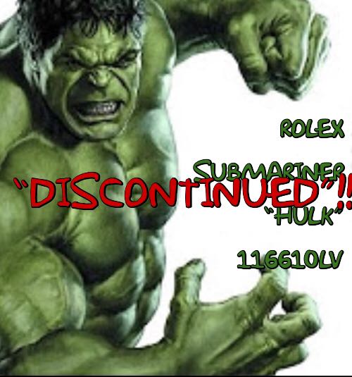 hulk submariner discontinued