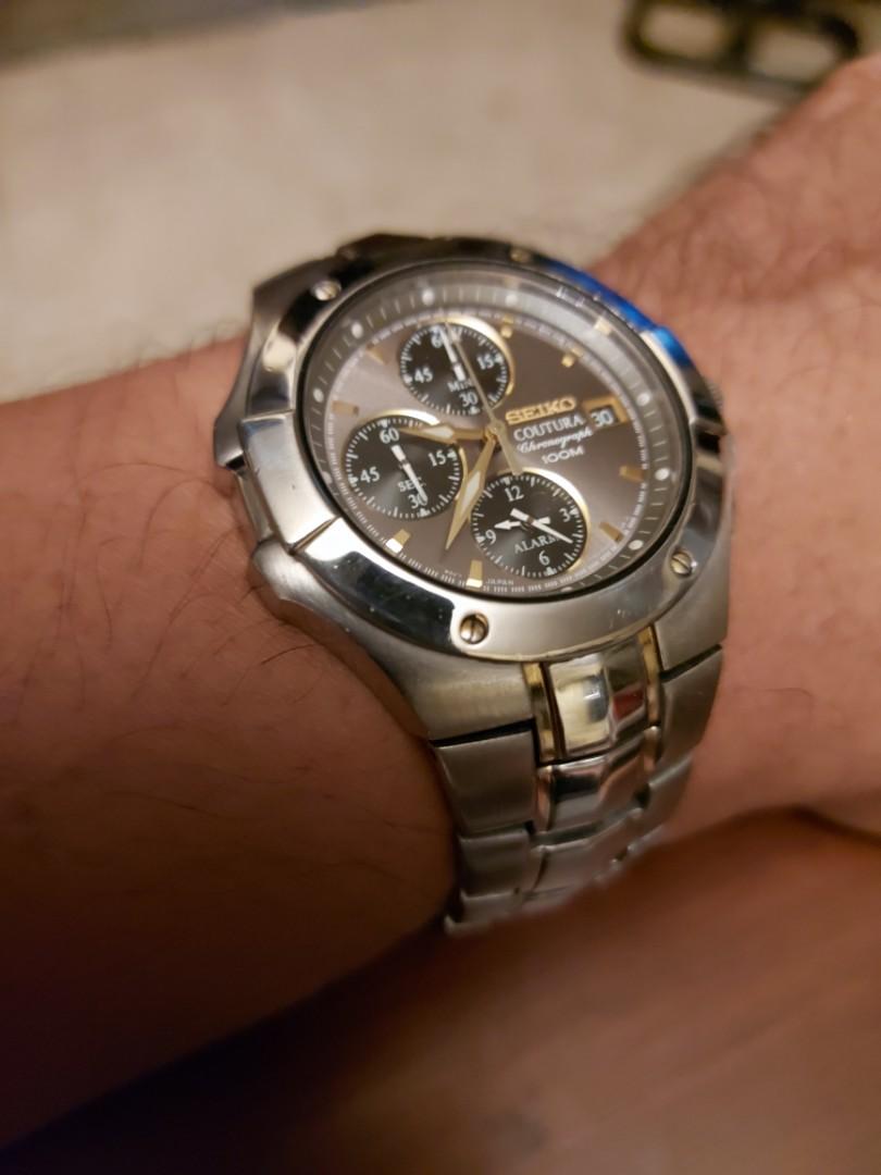 Seiko Coutura Chronograph Watch , Luxury, Watches on  Carousell
