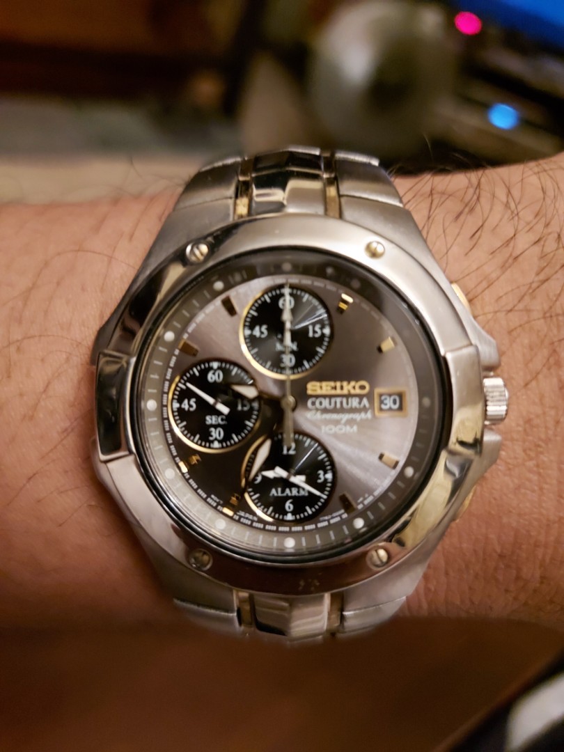 Seiko Coutura Chronograph Watch , Luxury, Watches on  Carousell