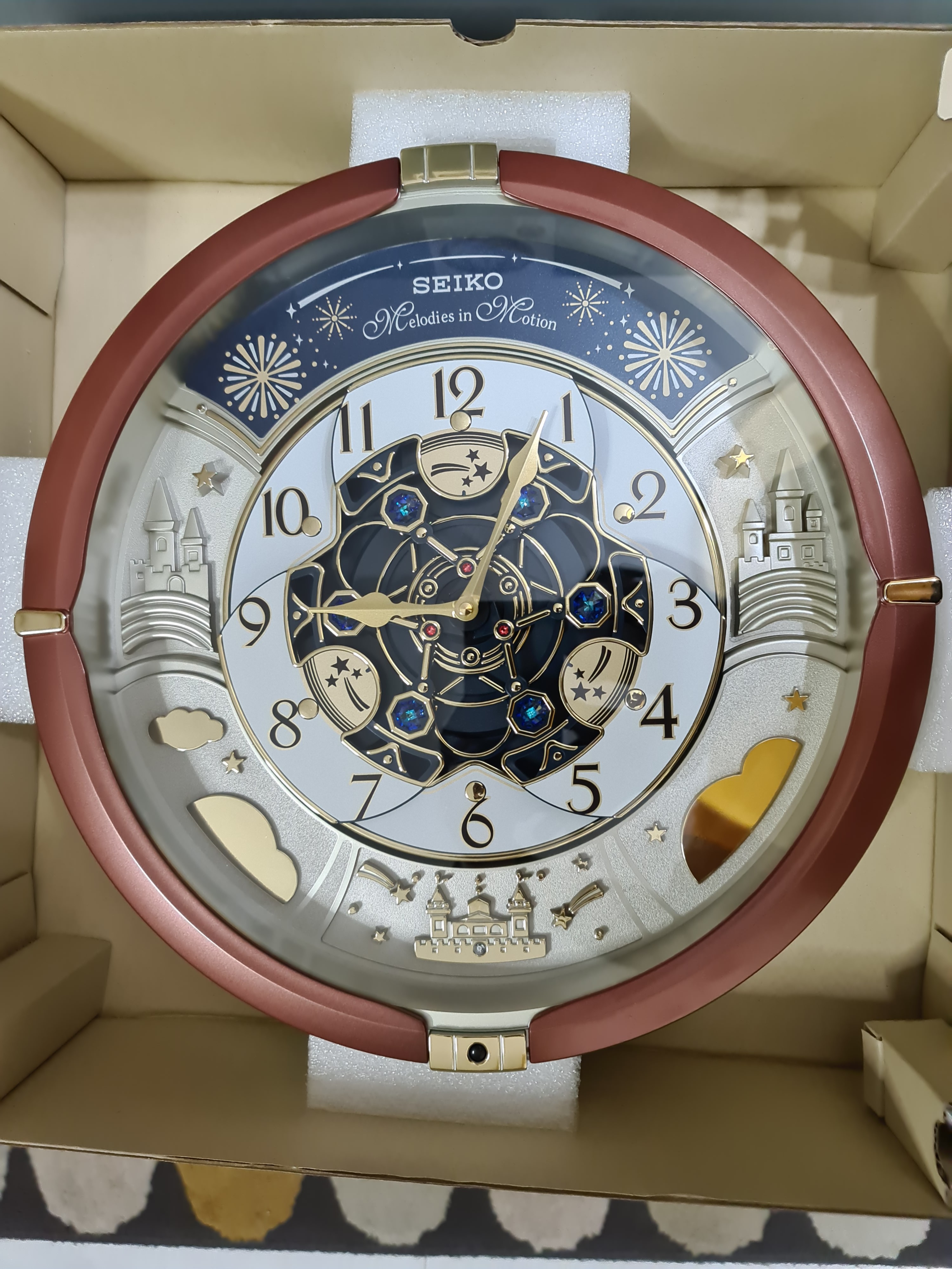 Seiko Melodies in Motion Wall clock QXM378B watch video Furniture