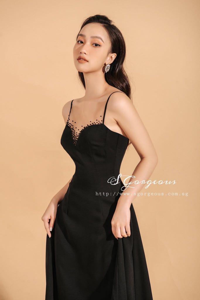 black and diamond dress