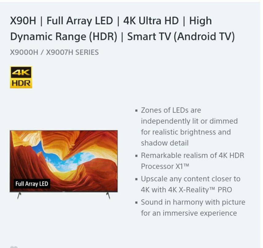 Sony 55x9000h Series 2020 Electronics Tvs Entertainment Systems On Carousell