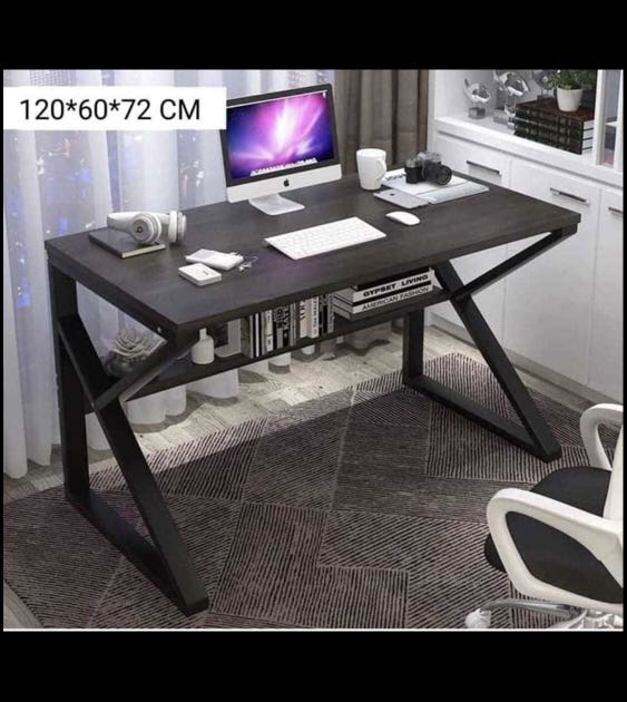Study office Table with shelf, Furniture & Home Living, Furniture ...