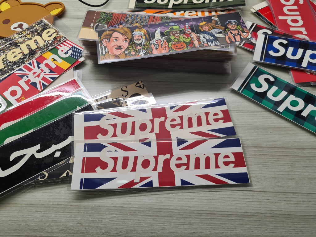 Supreme union jack box logo sticker store
