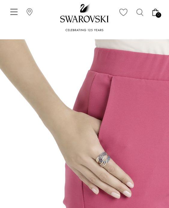 Swarovski lemon knot ring discount